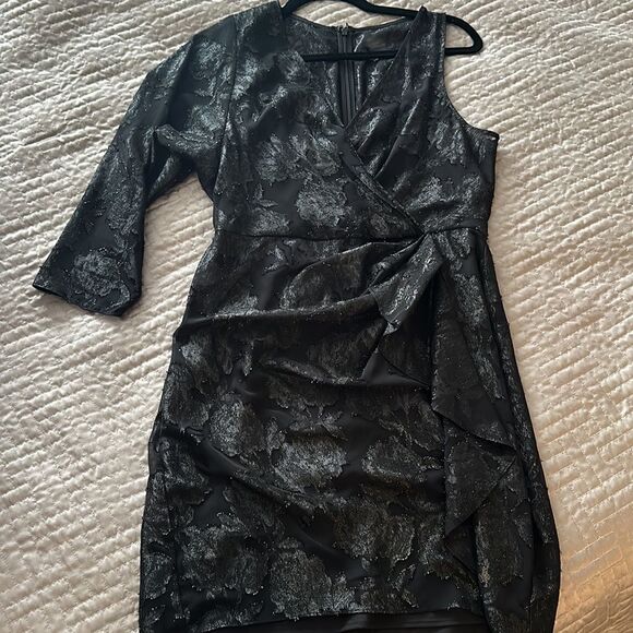 BCBGMAXAZRIA Women's Floral Faux Wrap Dress - Picture 2 of 4